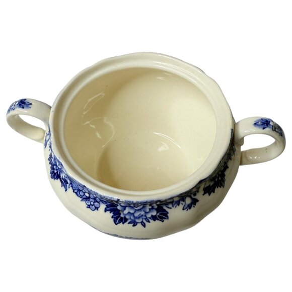 English Village Salem China Co Sugar Bowl With Lid & Creamer Set England Vintage - Picture 8 of 16